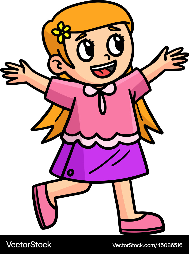 Erde Tag glücklich Mädchen Cartoon farbige Clipart Erde Tag glücklich Mädchen Cartoon farbige Clipart vektorbild