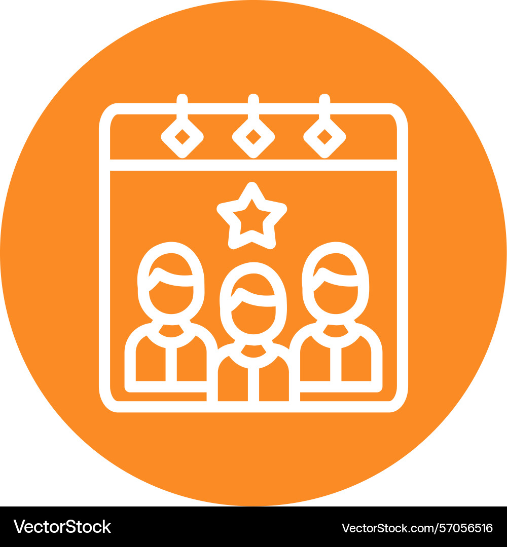 Event line circle style icon design Vector Image