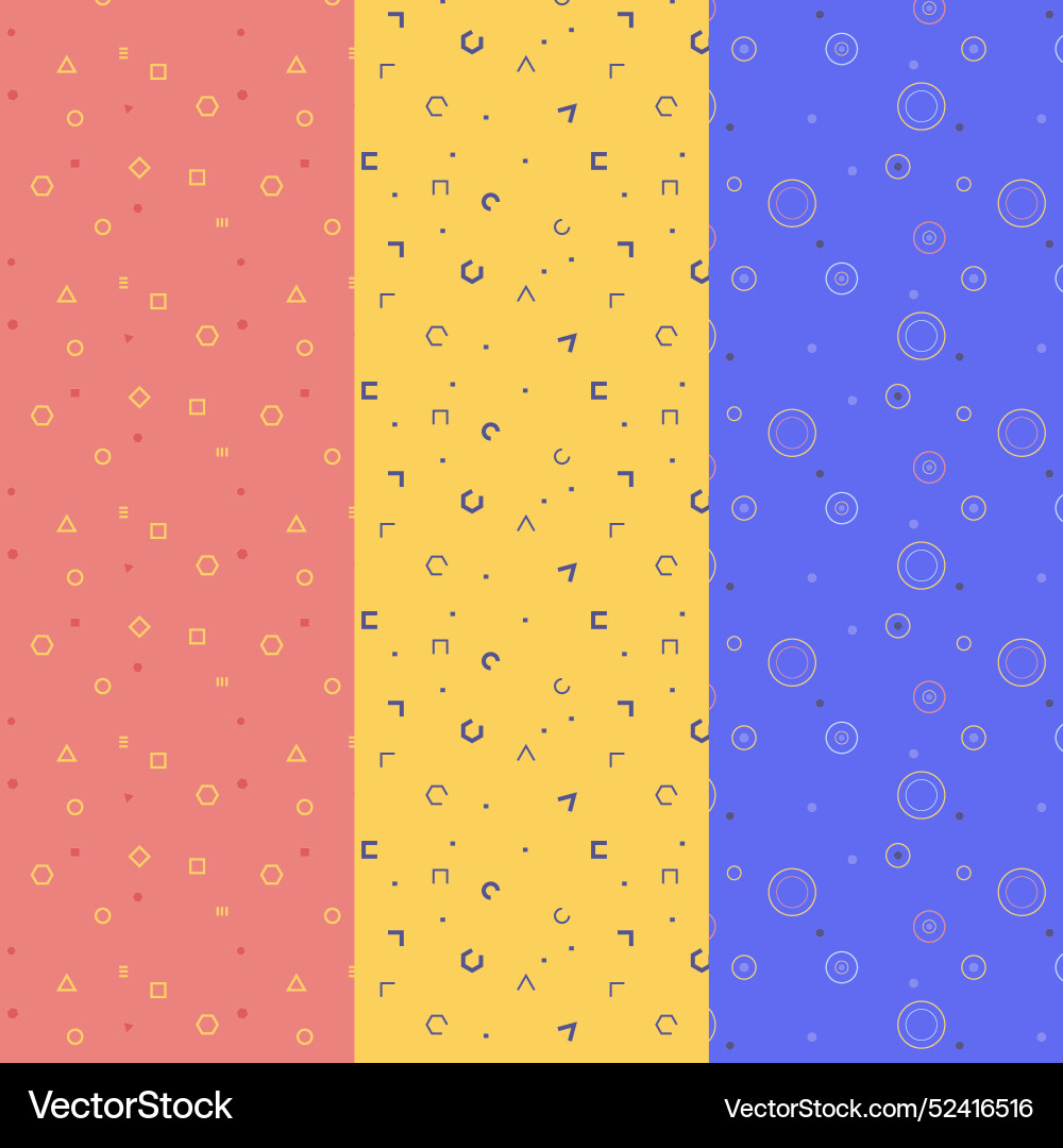 Minimal geometric pattern collection Vector Image