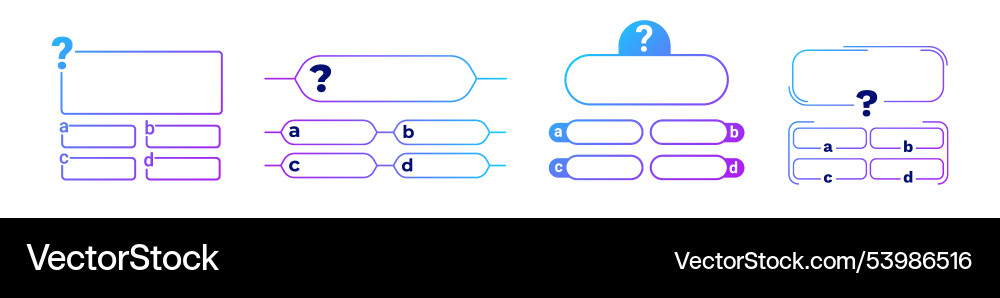 Quiz game colorful template with choice vector image