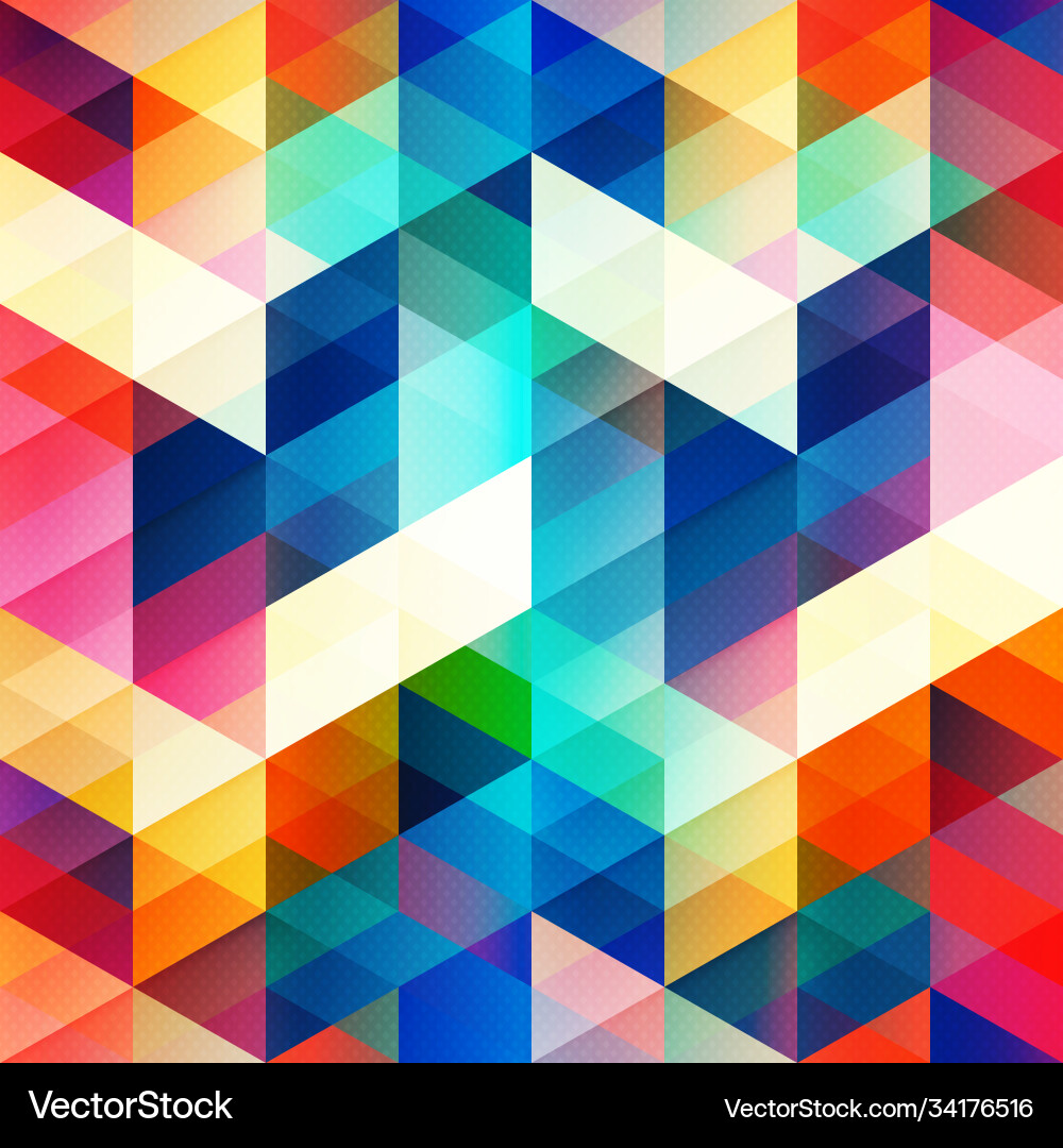 Retro Color Triangle Pattern vector image