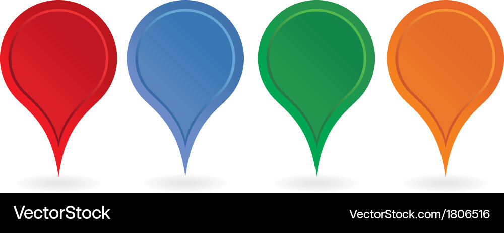 Set of colorful map pointers Vector Image