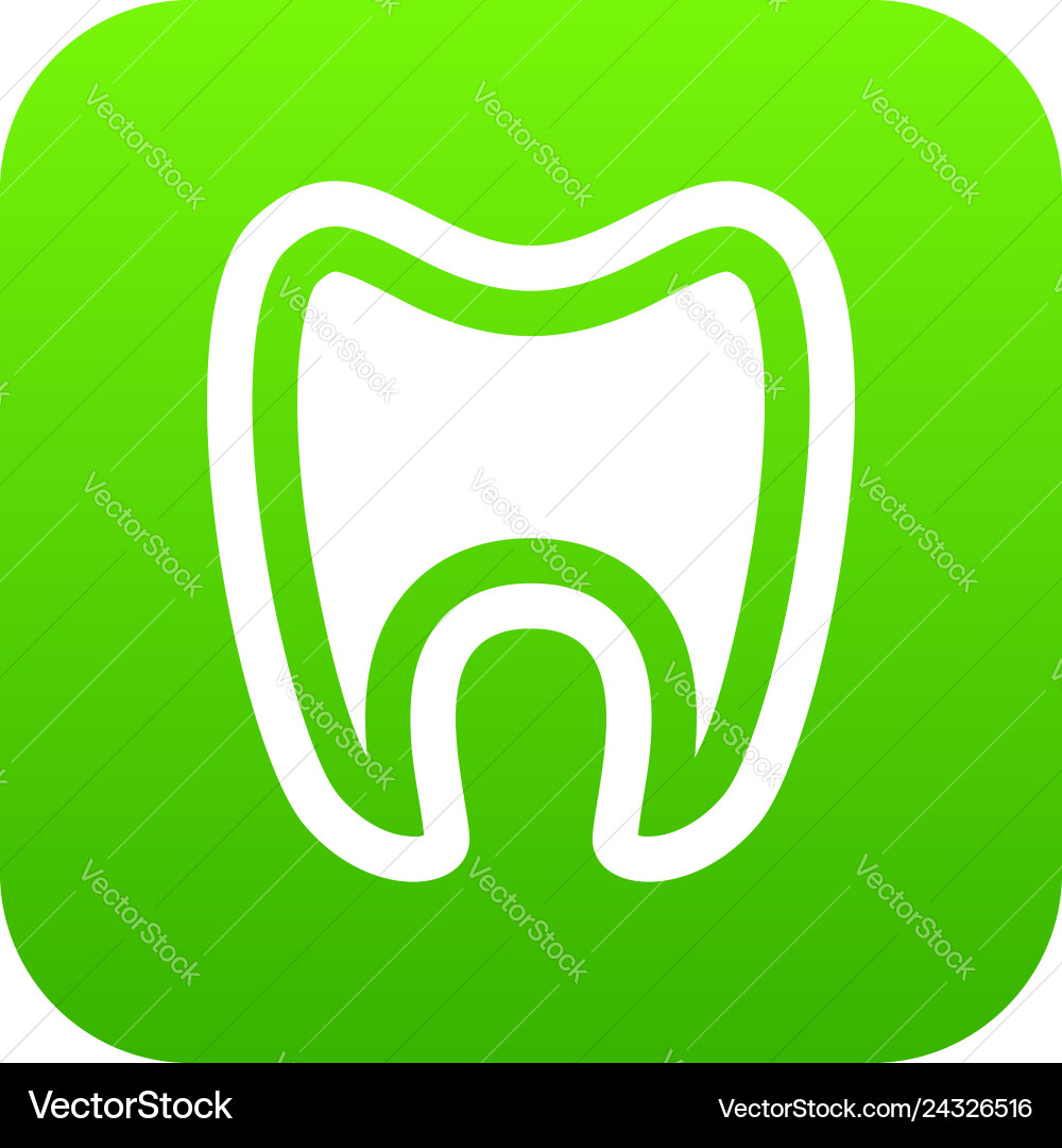 Tooth with root icon simple style Vector Image