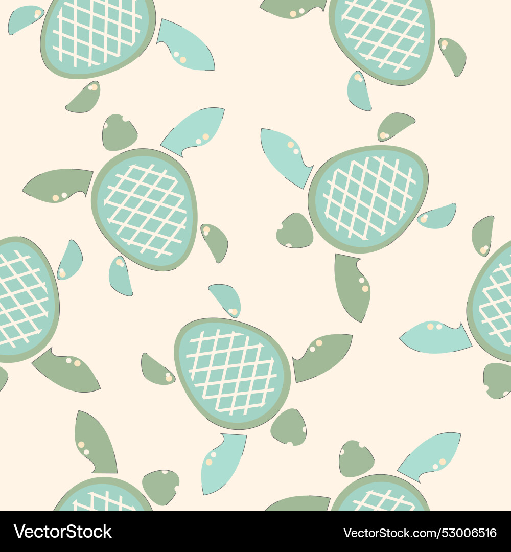 Turtle seamless pattern Vector Image