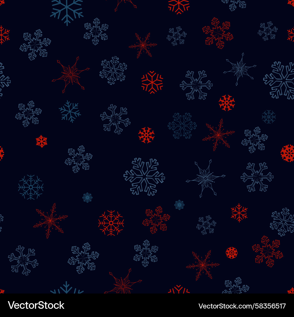 Christmas Snowflake Pattern Vector Image