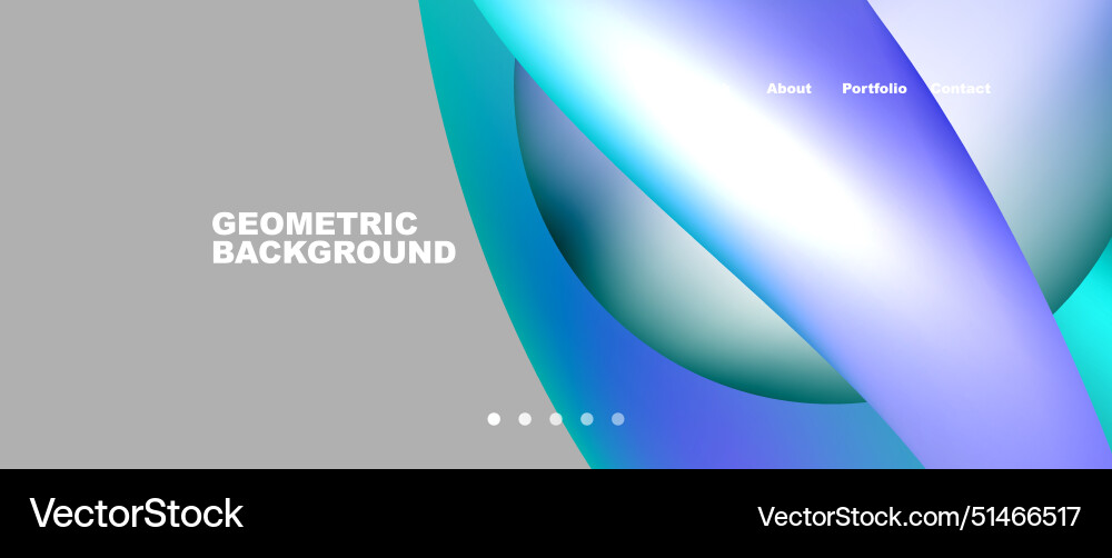 Dynamic flowing shapes concept design composition Vector Image