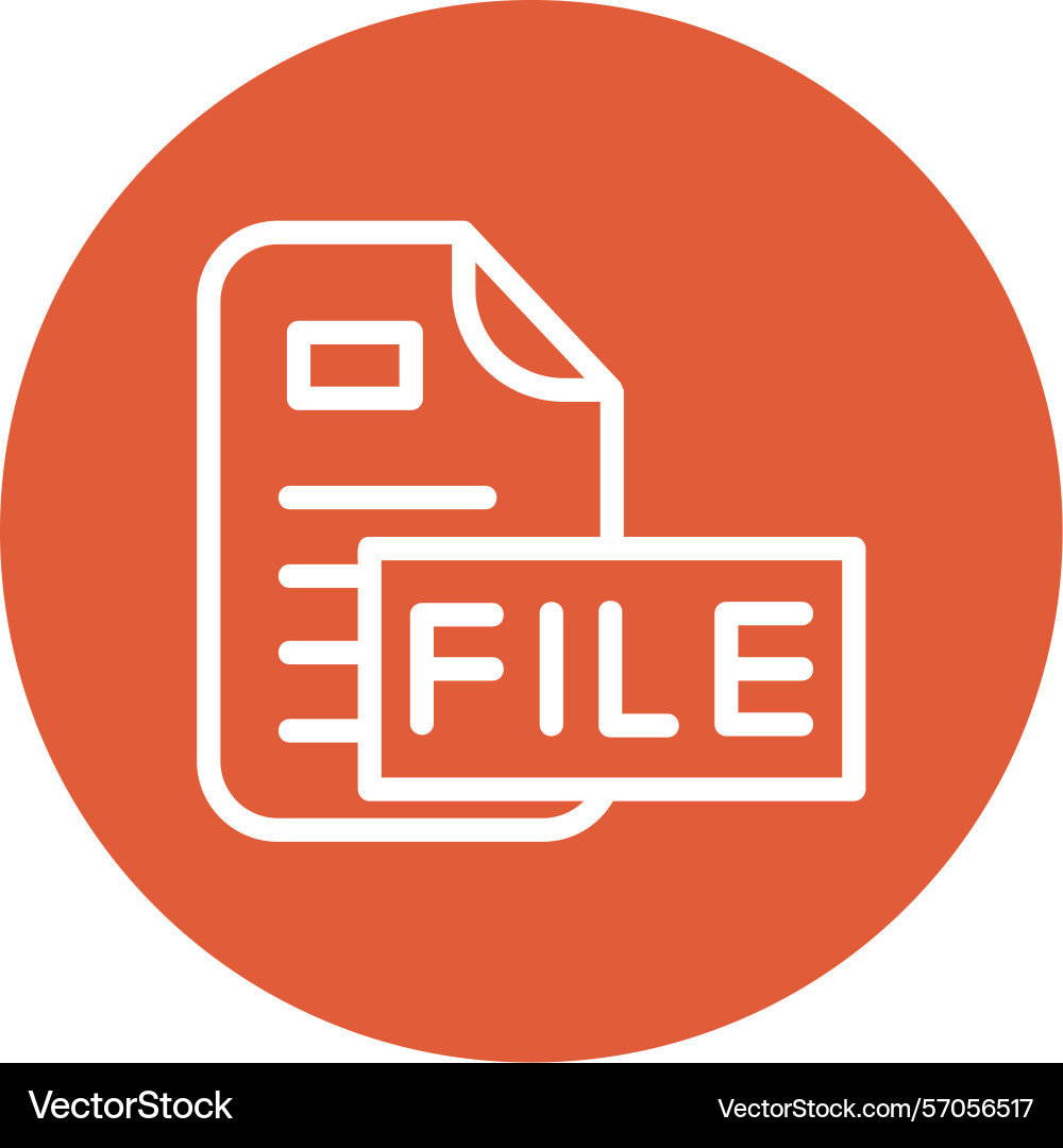 File line circle style icon design Vector Image