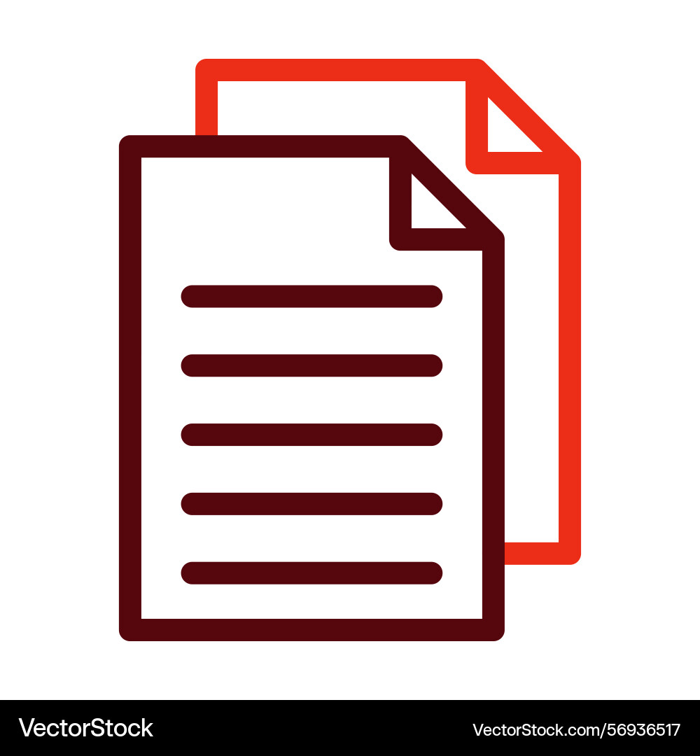Files thick line two color icons for personal Vector Image