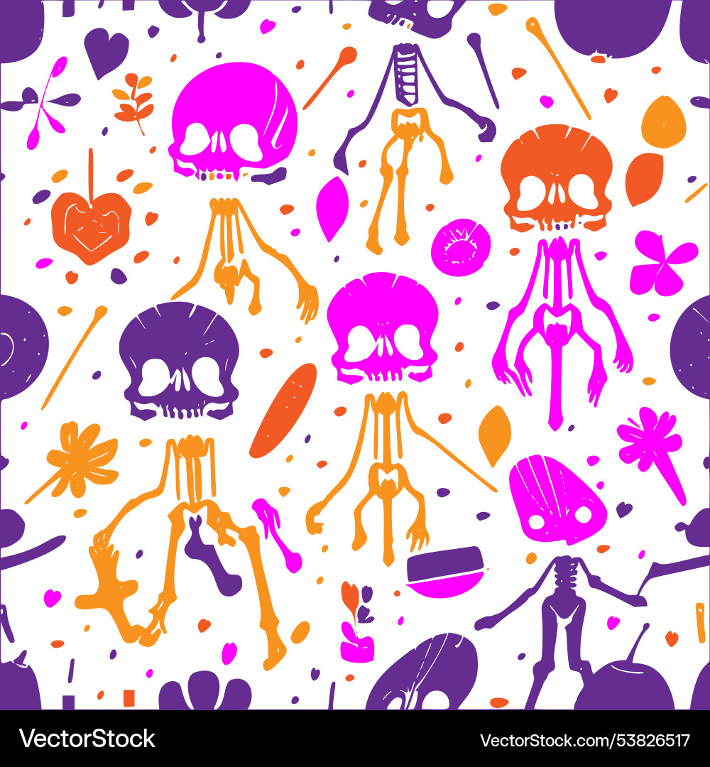 Skeleton abstract pattern seamless Skeleton abstract pattern seamless vector image