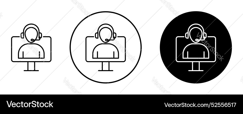 Tech support icon set on white background Tech support icon set on white background Vector Image