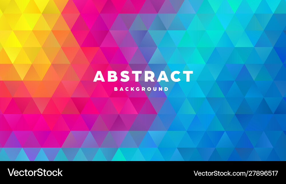Triangle polygonal abstract background colorful Vector Image