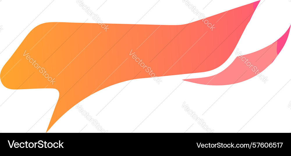 Vibrant gradient message bubble for dynamic vector image