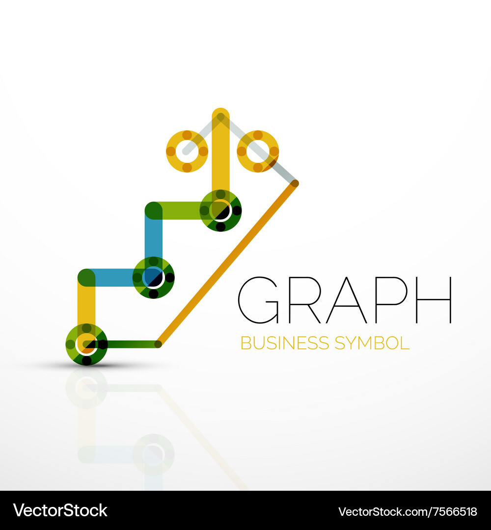 Abstract logo idea linear chart or graph Vector Image