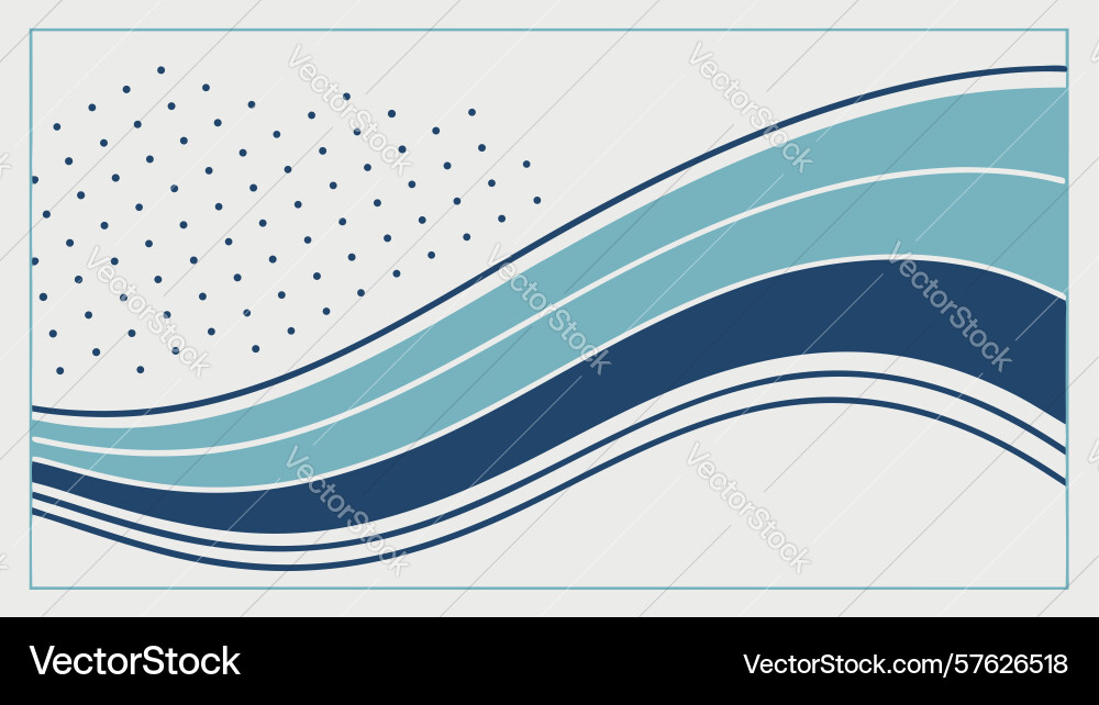 Blue wave abstract background with subtle dots vector image