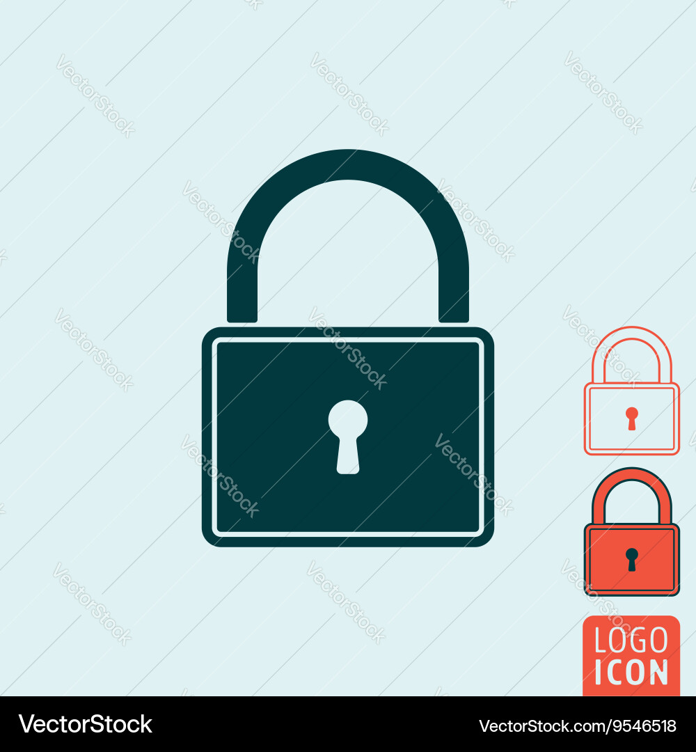 Lock icon isolated Royalty Free Vector Image - VectorStock