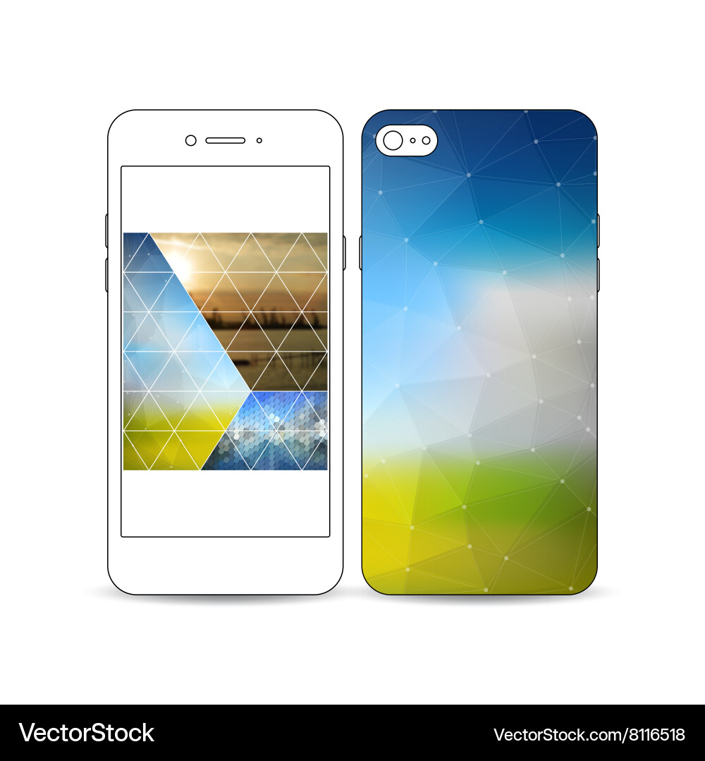 Mobile smartphone with an example of the screen Vector Image