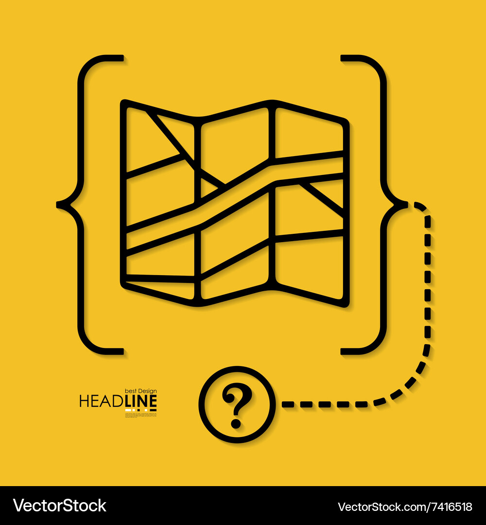 Navigation abstract signwith brackets Vector Image