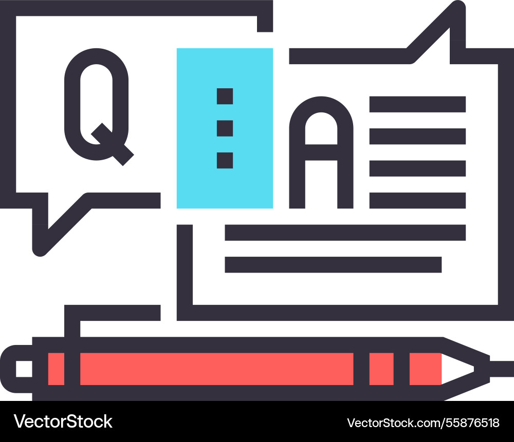 Questions and answers Questions and answers vector image