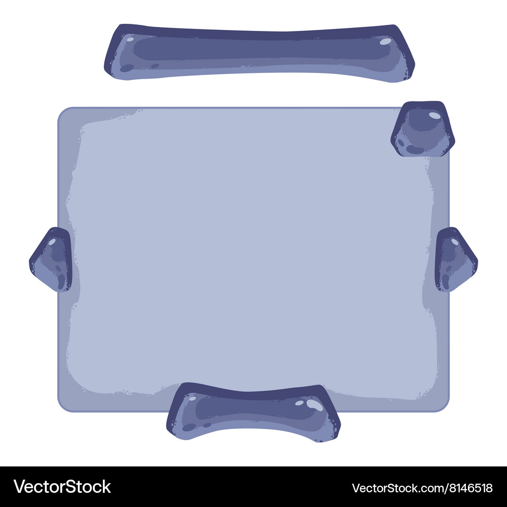 Set of cartoon buttons gui elements Vector Image