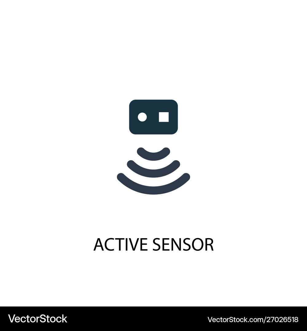 Simple Active Sensor Icon vector image