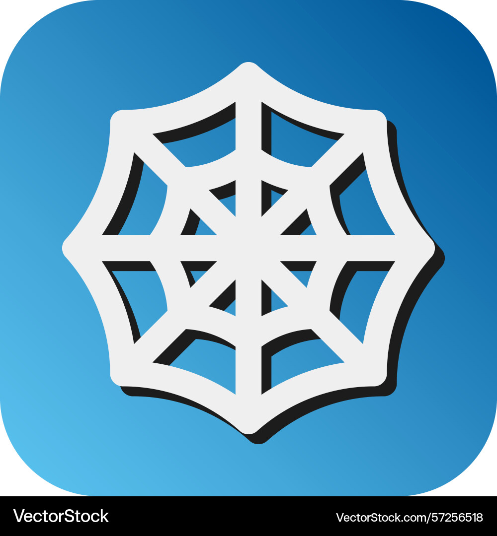 Spiderweb glyph gradient background icon vector image