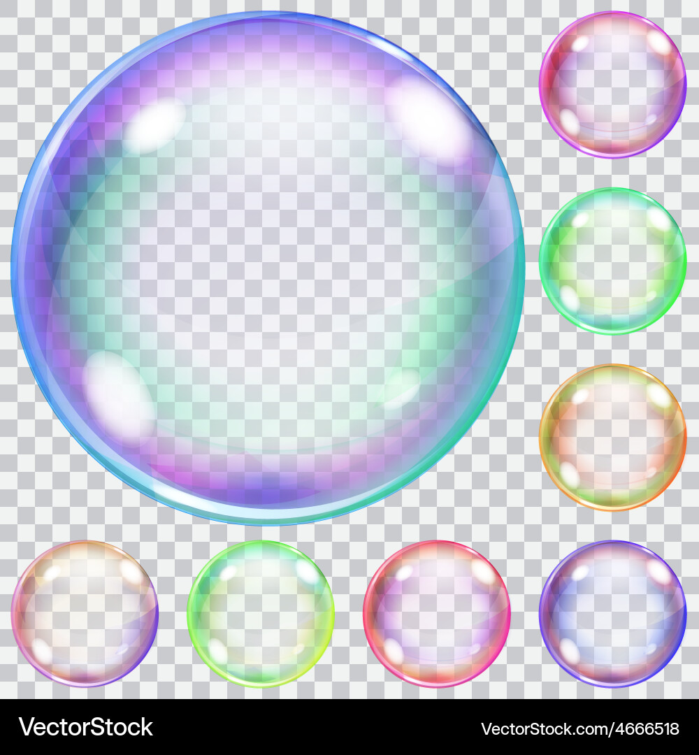 Transparent soap bubbles Royalty Free Vector Image