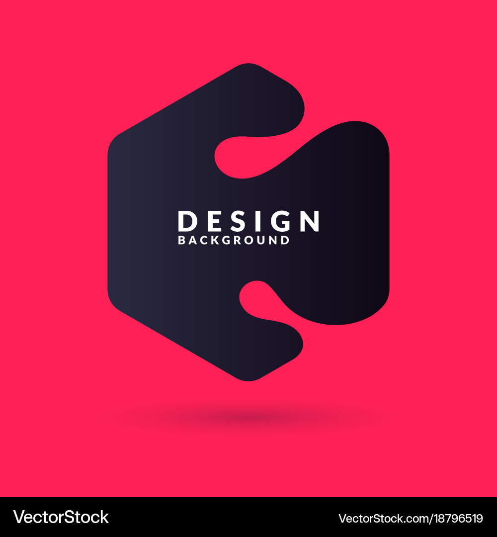 Abstract geometric form with a dynamic splashes vector image