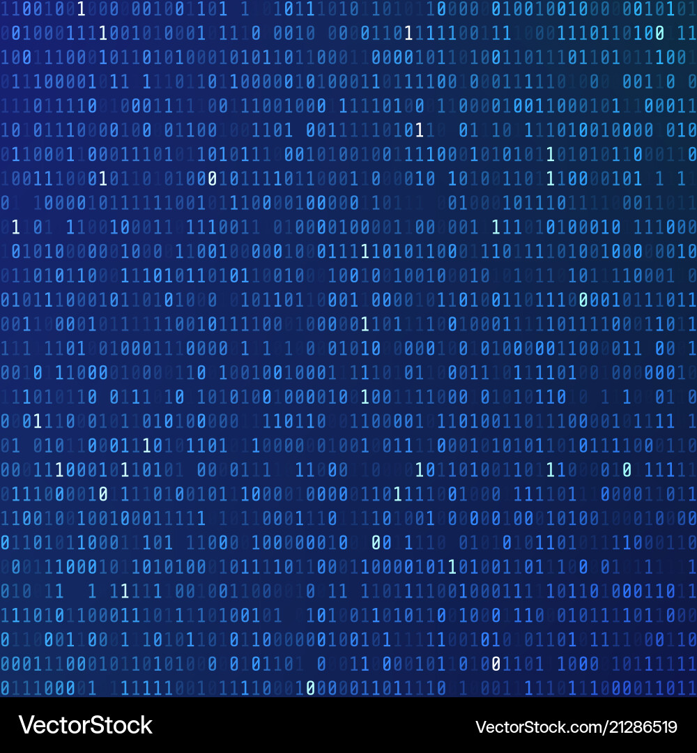 Binary code programming encoded information Vector Image