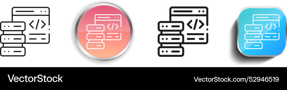 Code-Icon dünne lineare regelmäßige und Schaltfläche Stil Code-Icon dünne lineare regelmäßige und Schaltfläche Stil vektorbild