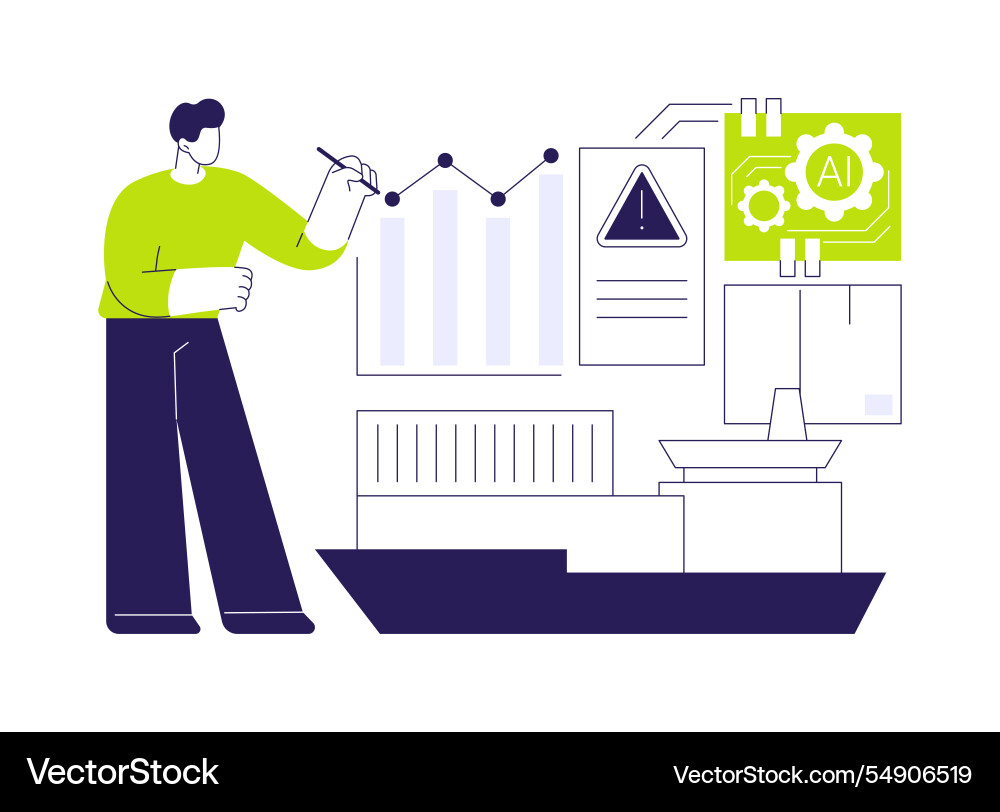 Disruption forecasting with ai abstract concept Disruption forecasting with ai abstract concept vector image