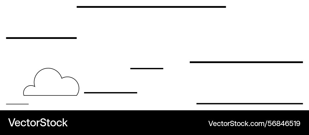 Minimalist cloudscape with horizontal lines Minimalist cloudscape with horizontal lines vector image