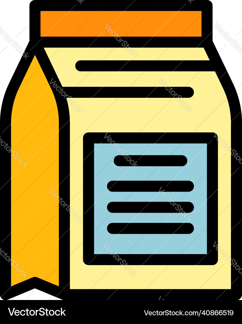 Sport nutrition package icon color outline Sport nutrition package icon color outline vector image