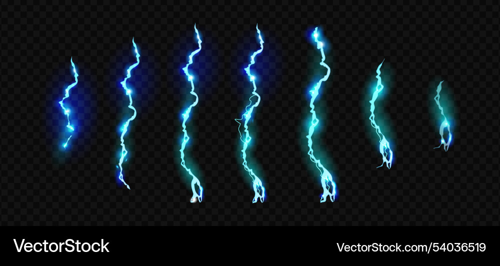 Thunder lightning realistic animation Thunder lightning realistic animation vector image