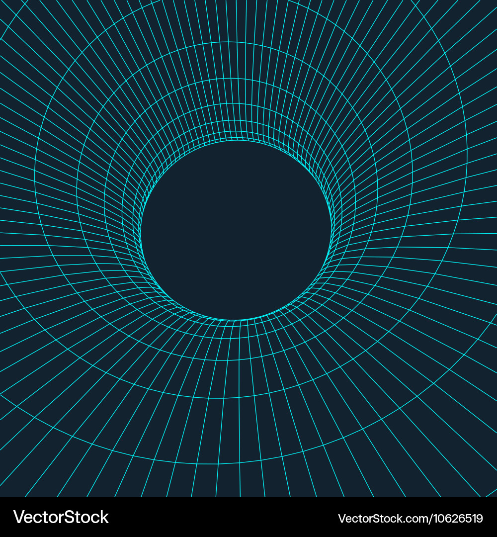 Wireframe torus with connected lines and dots vector image