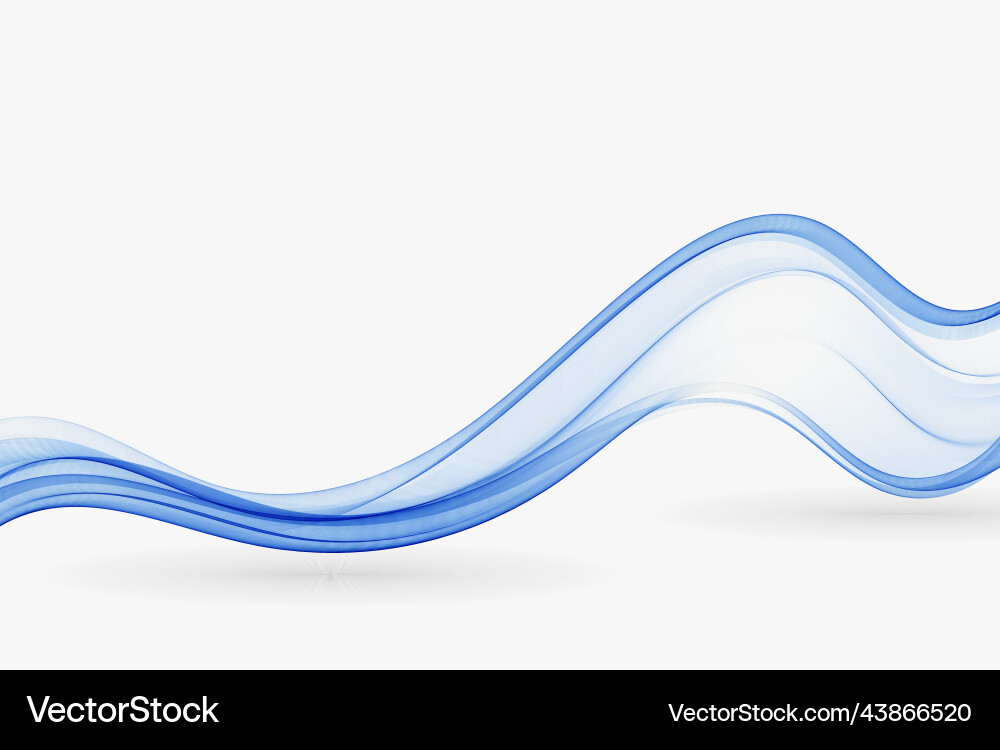 Abstract Blue Flow Wave Background Vector Image