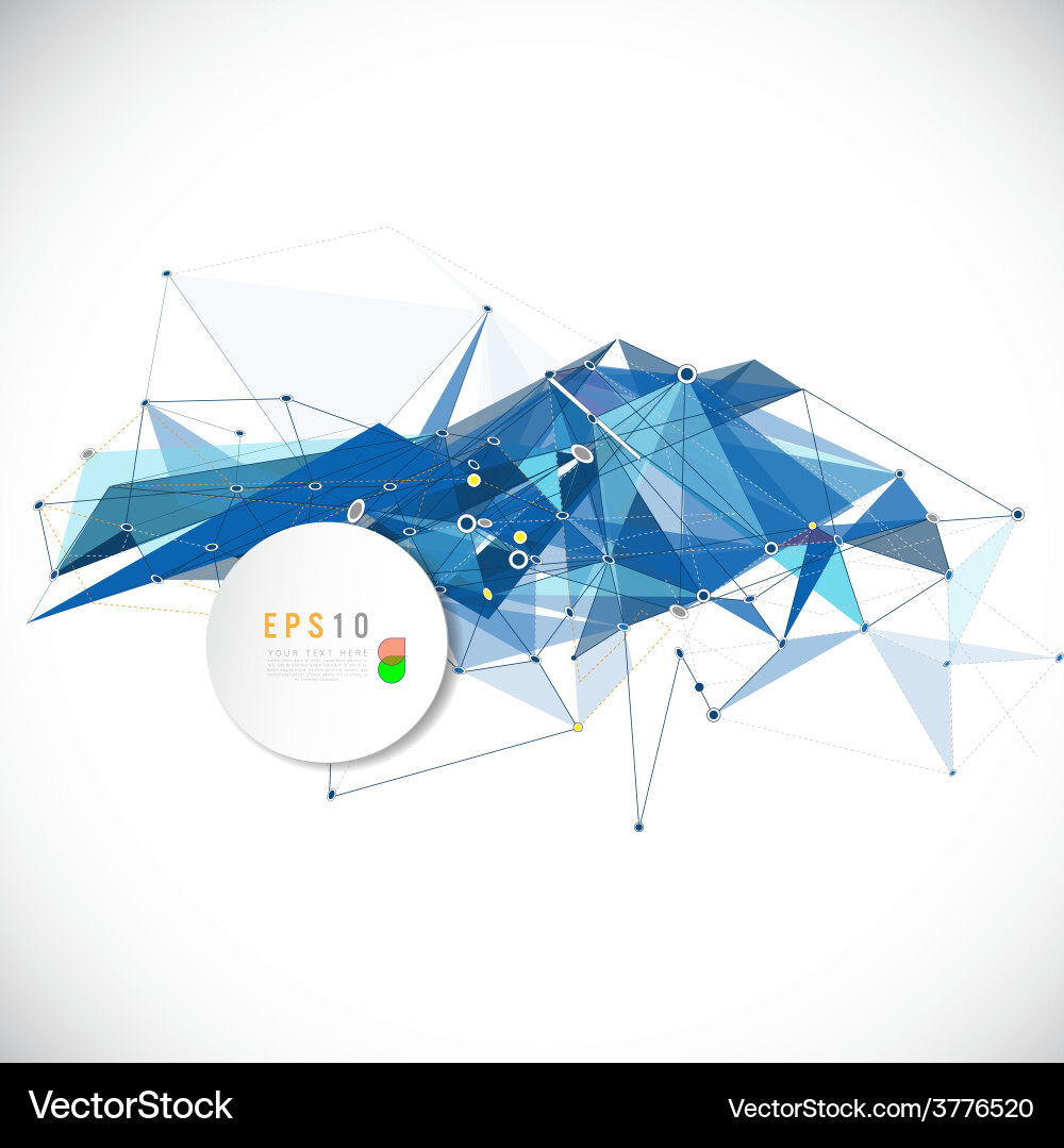 Abstract mesh background lines and shapes vector image
