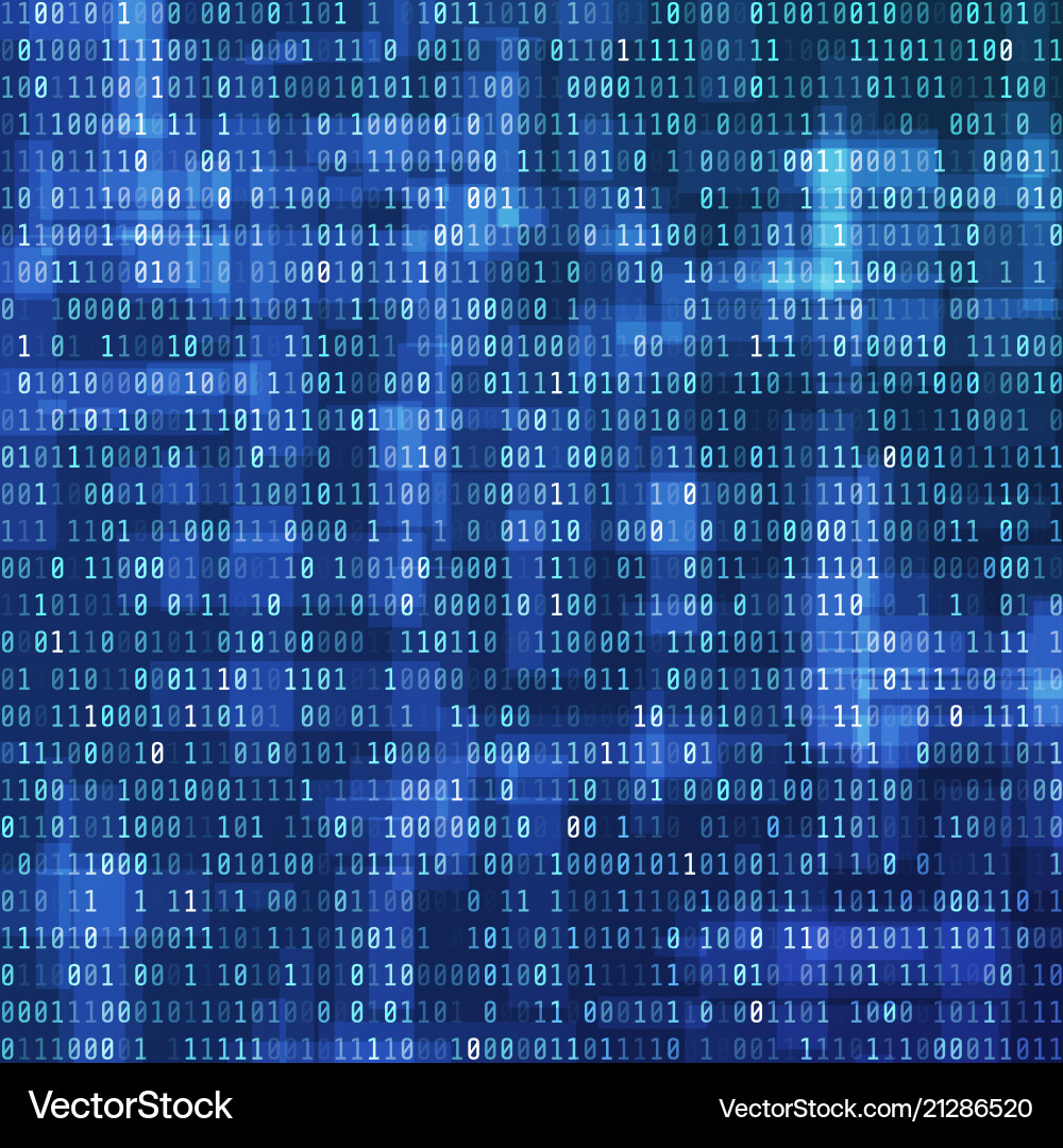 Binärer Computercode Digital Data View-Technologie Binärer Computercode Digital Data View-Technologie vektorbild