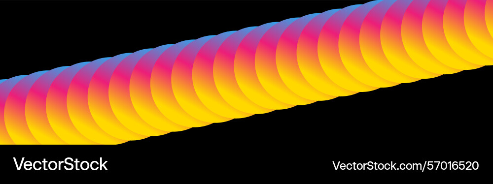 Colorful abstract gradient circle wave pattern Vector Image