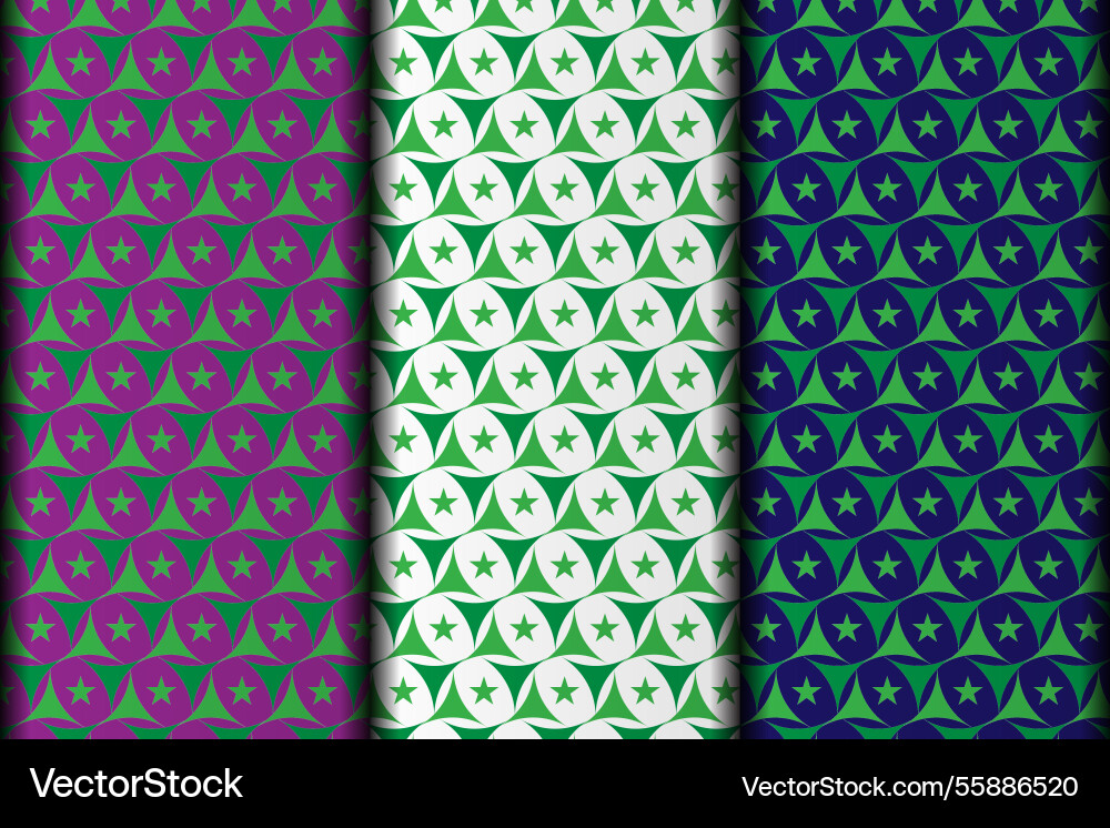 Green triangle style pattern design vector image