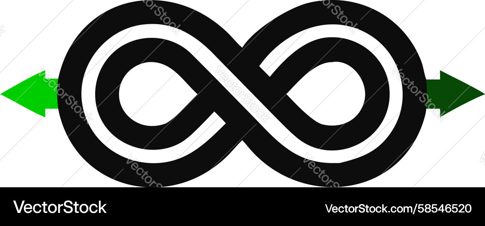 Infinity Loop with Arrows Vector Image