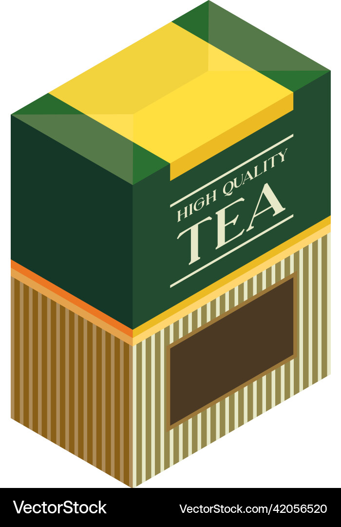 Isometric tea packaging Royalty Free Vector Image
