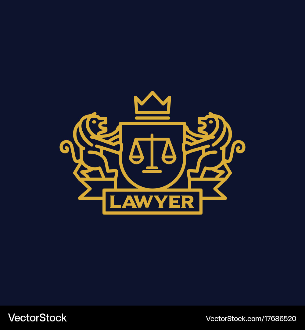Lawyer Coat of Arms vector image