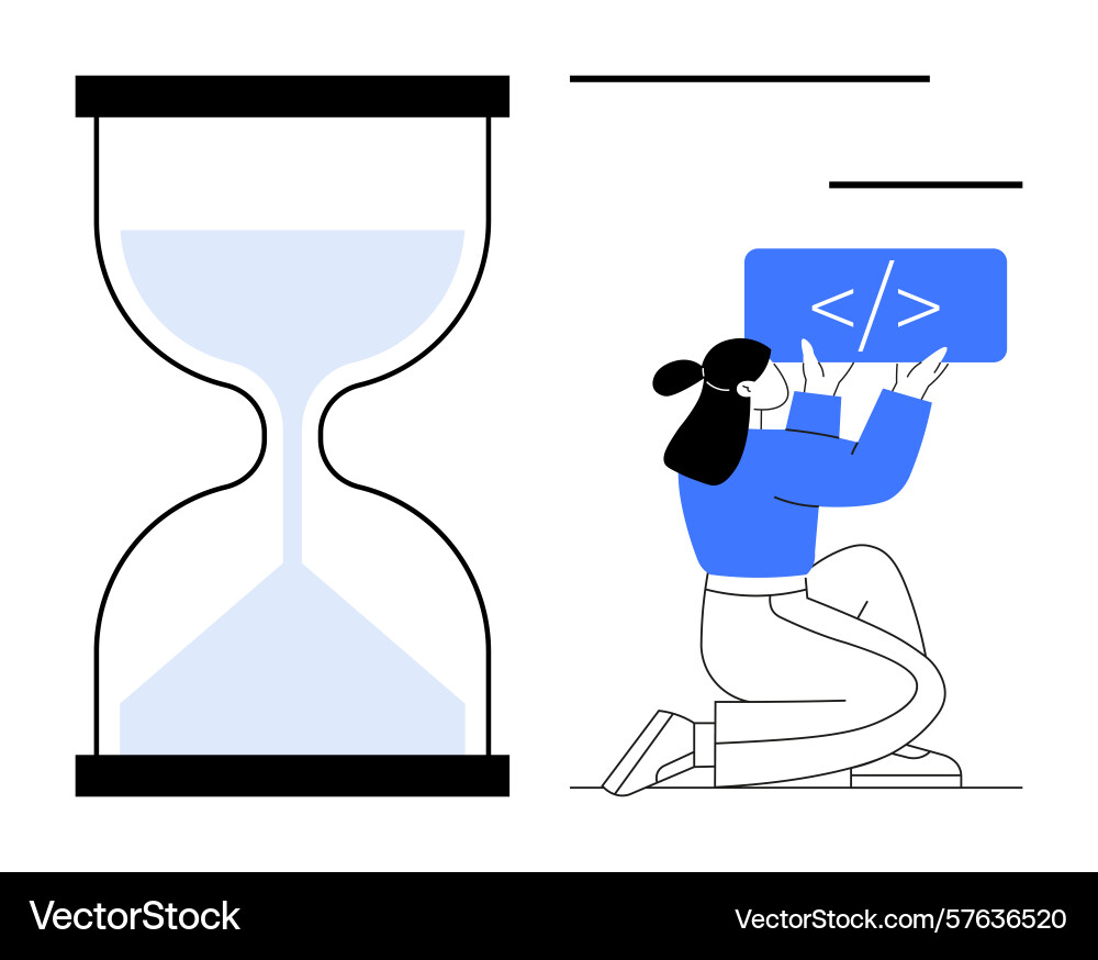 Programmer handling coding challenges Programmer handling coding challenges vector image