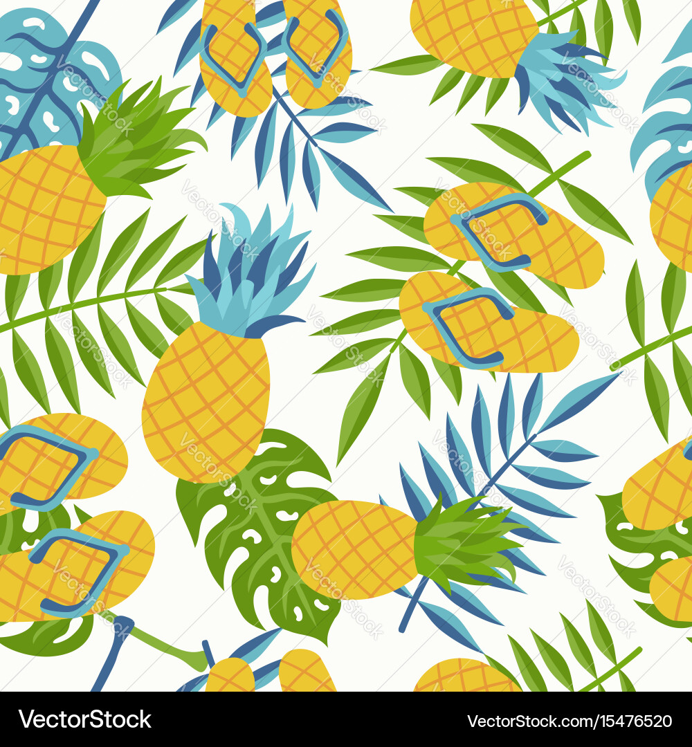 Tropical Pineapple Pattern vector image