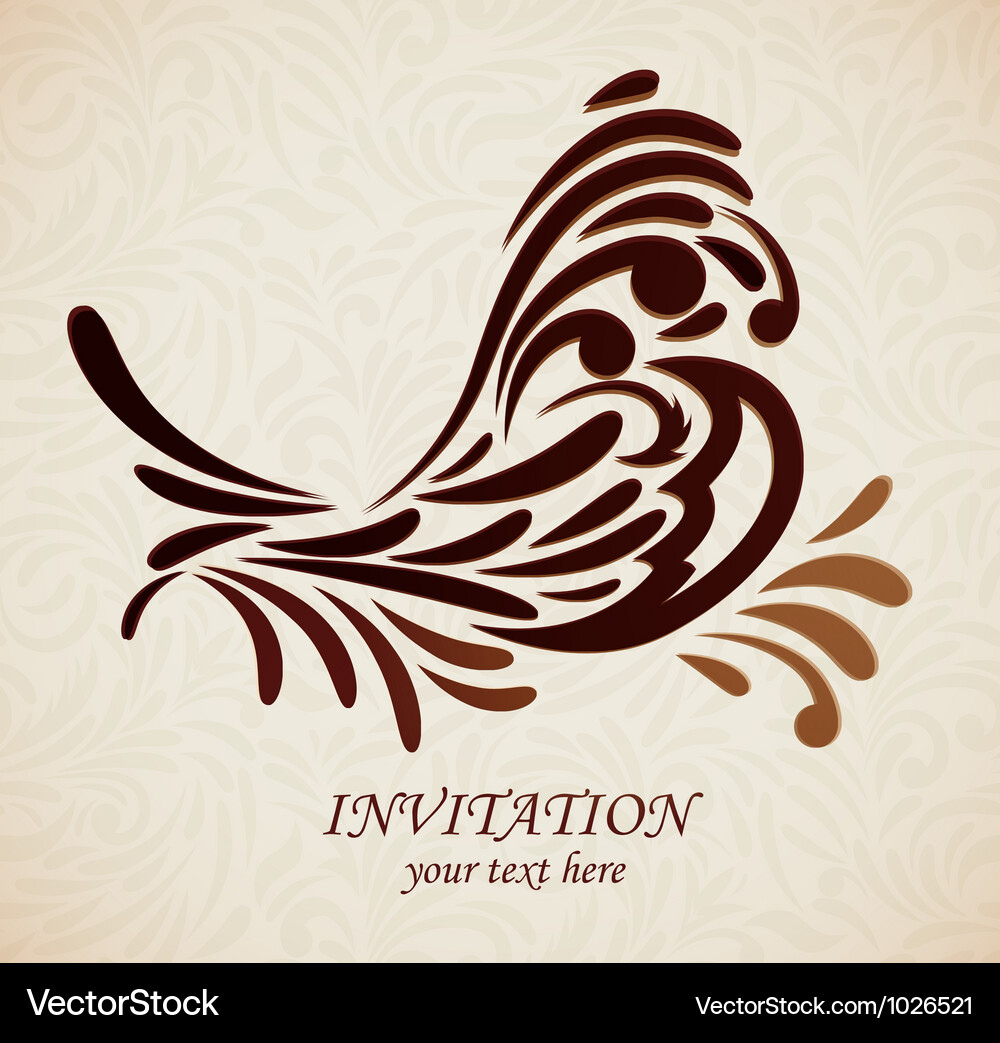 Background with stylized bird Vector Image