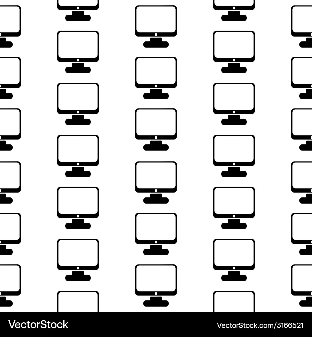 Computer icon seamless pattern Vector Image