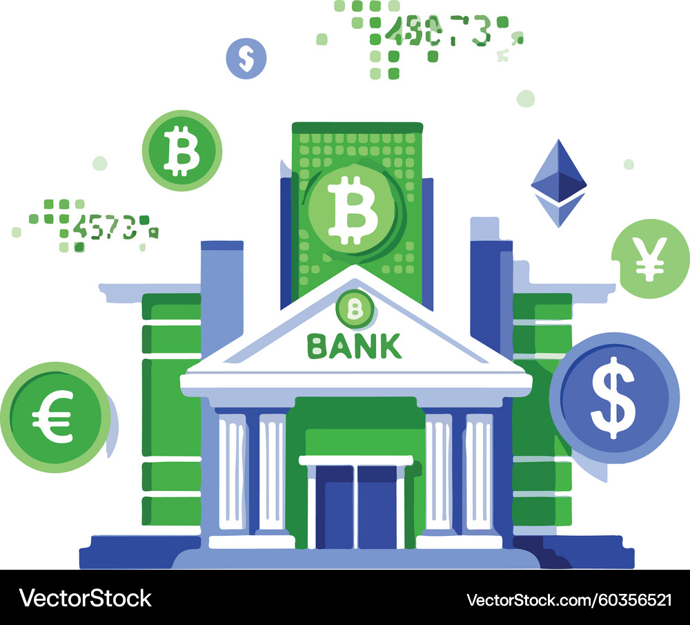 Cryptocurrency Banking & Finance – Royalty-Free Vector | VectorStock