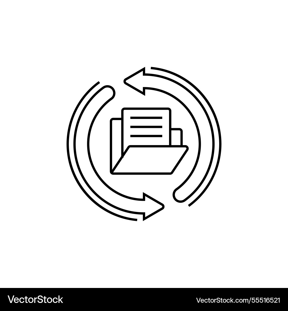 Data backup line icon linear style sign Data backup line icon linear style sign vector image