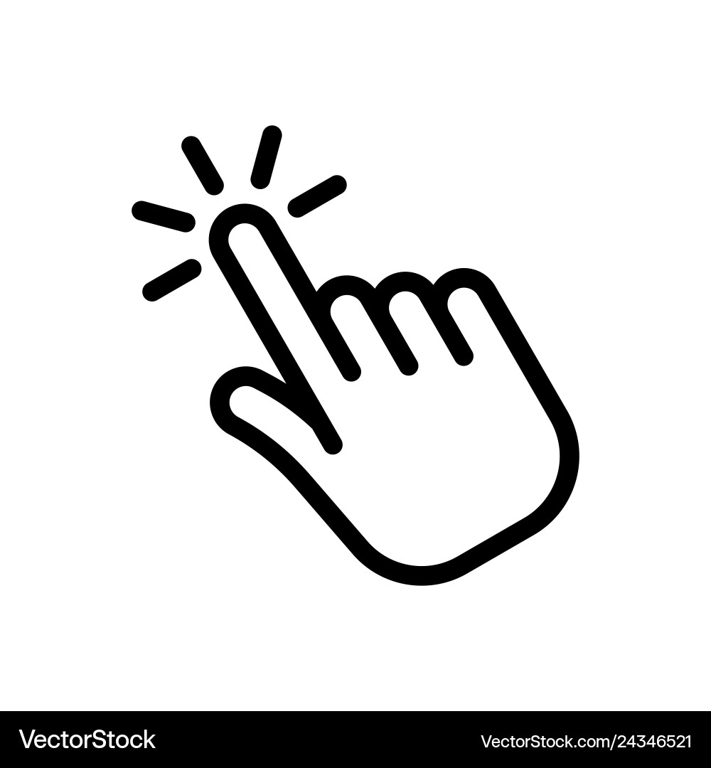 Hand Clicking Icon - Touch Pointer vector image