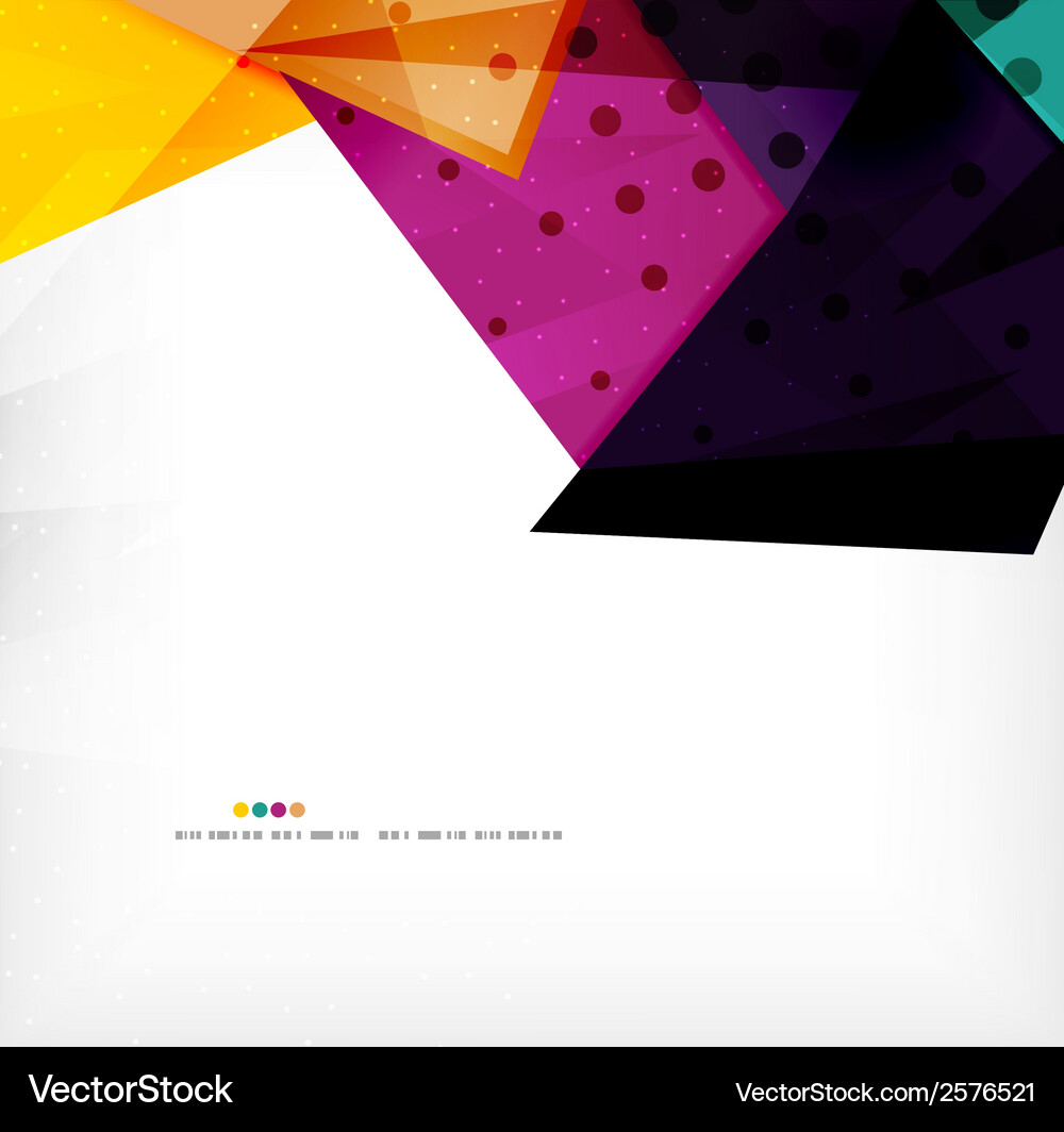 Modern 3d glossy overlapping triangles Vector Image